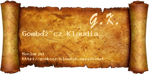 Gombócz Klaudia névjegykártya