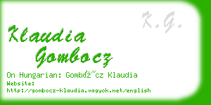 klaudia gombocz business card